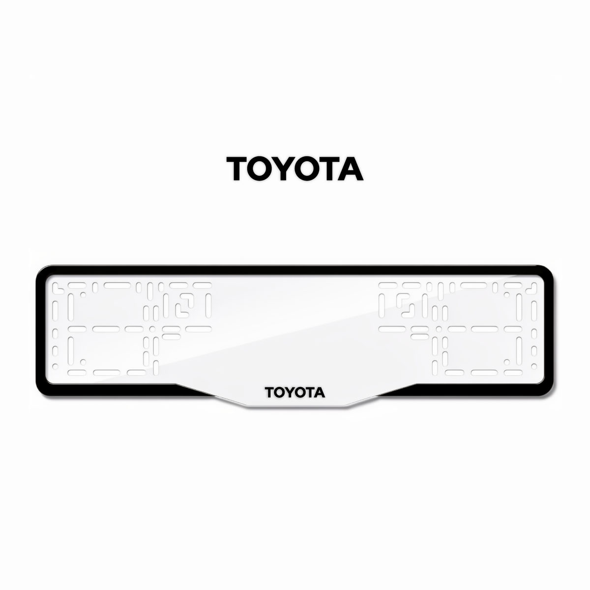 Cadres de plaque d'immatriculation Toyota - Noir - GLASS