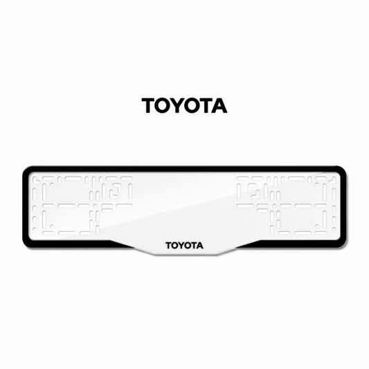 Cadres de plaque d'immatriculation Toyota - Noir - GLASS