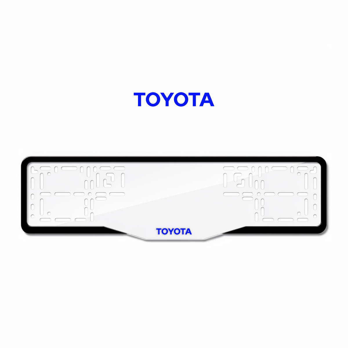 Cadres de plaque d'immatriculation Toyota - Bleu - GLASS