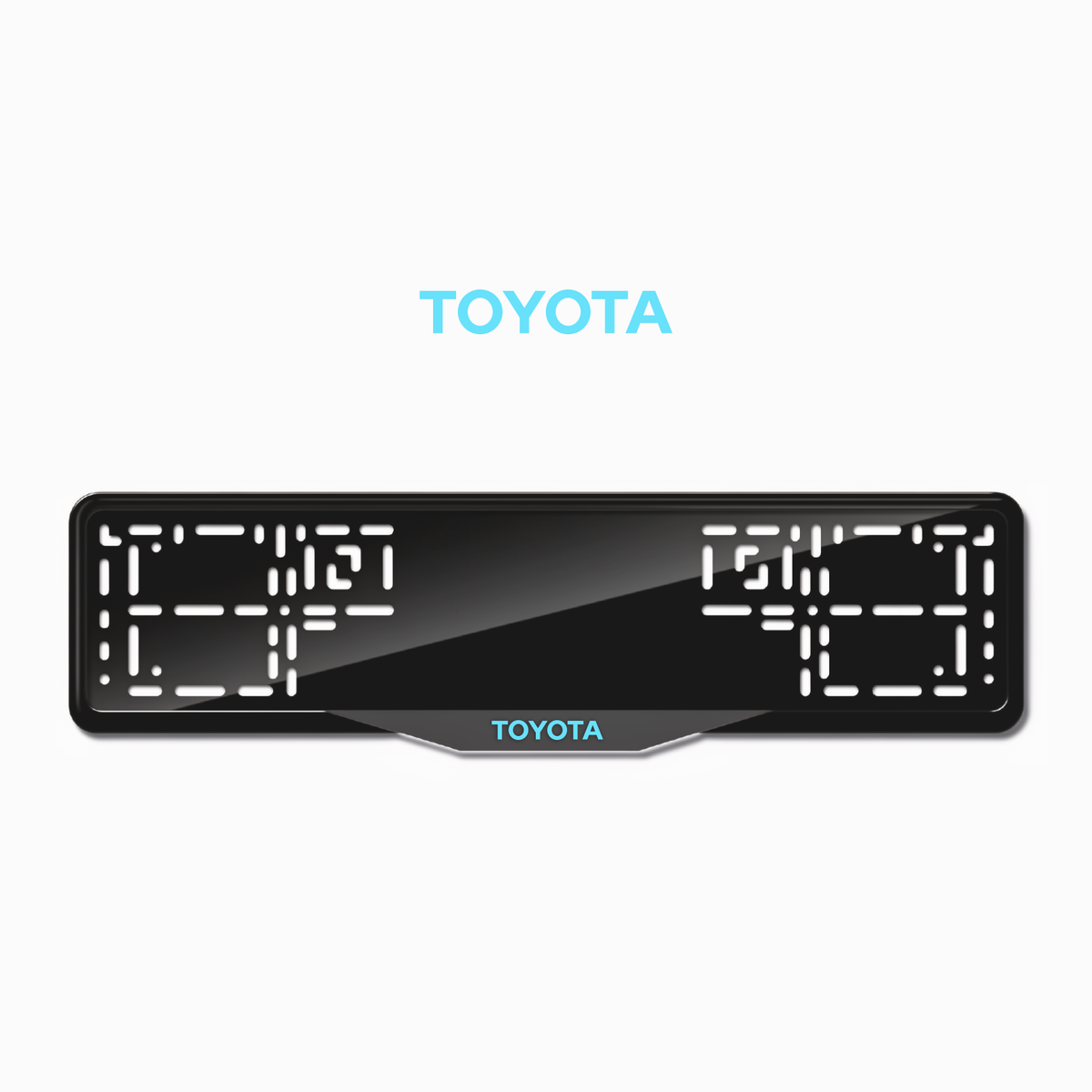Cadres de plaque d'immatriculation Toyota - Bleu Tiffany - SATIN