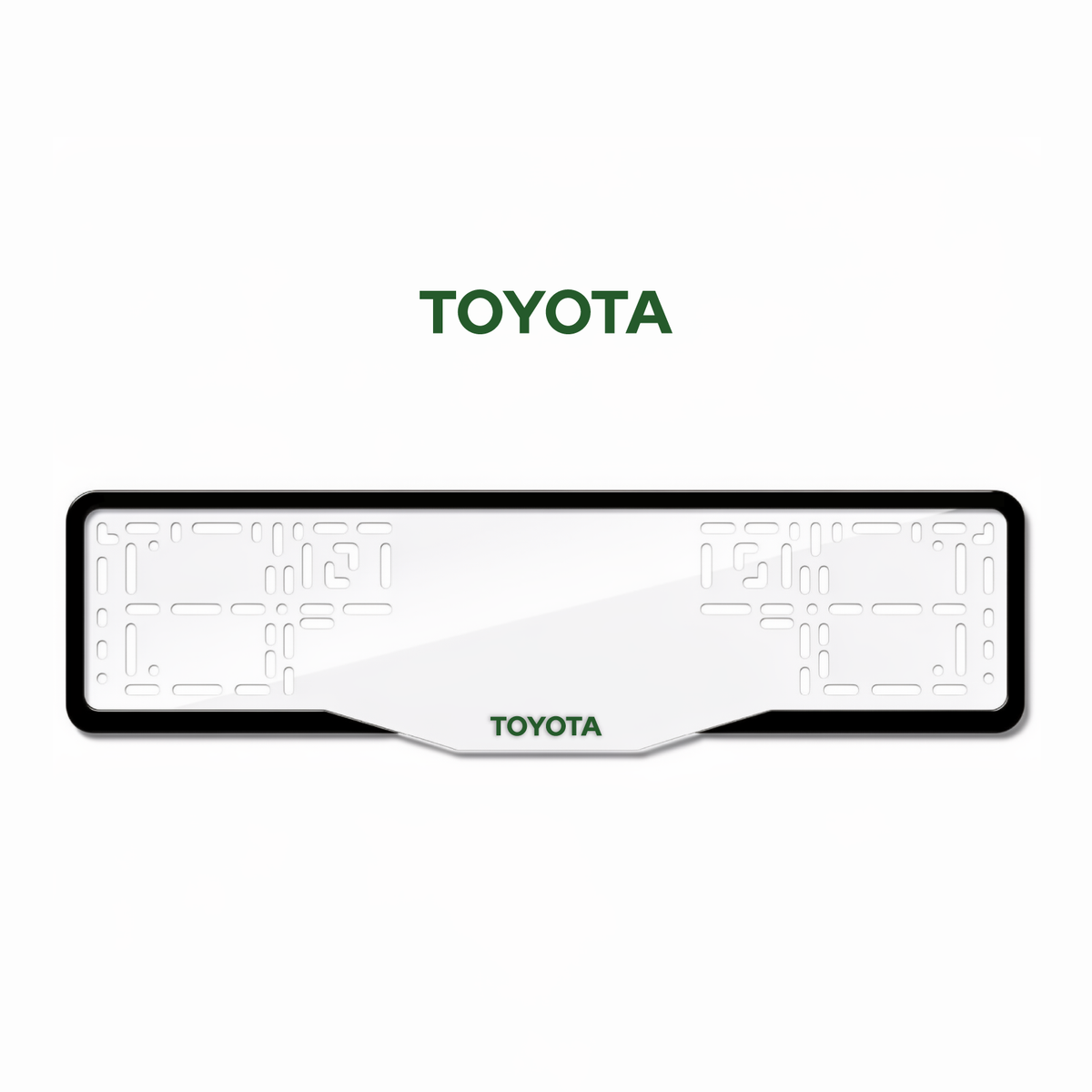 Cadres de plaque d'immatriculation Toyota - Vert - GLASS