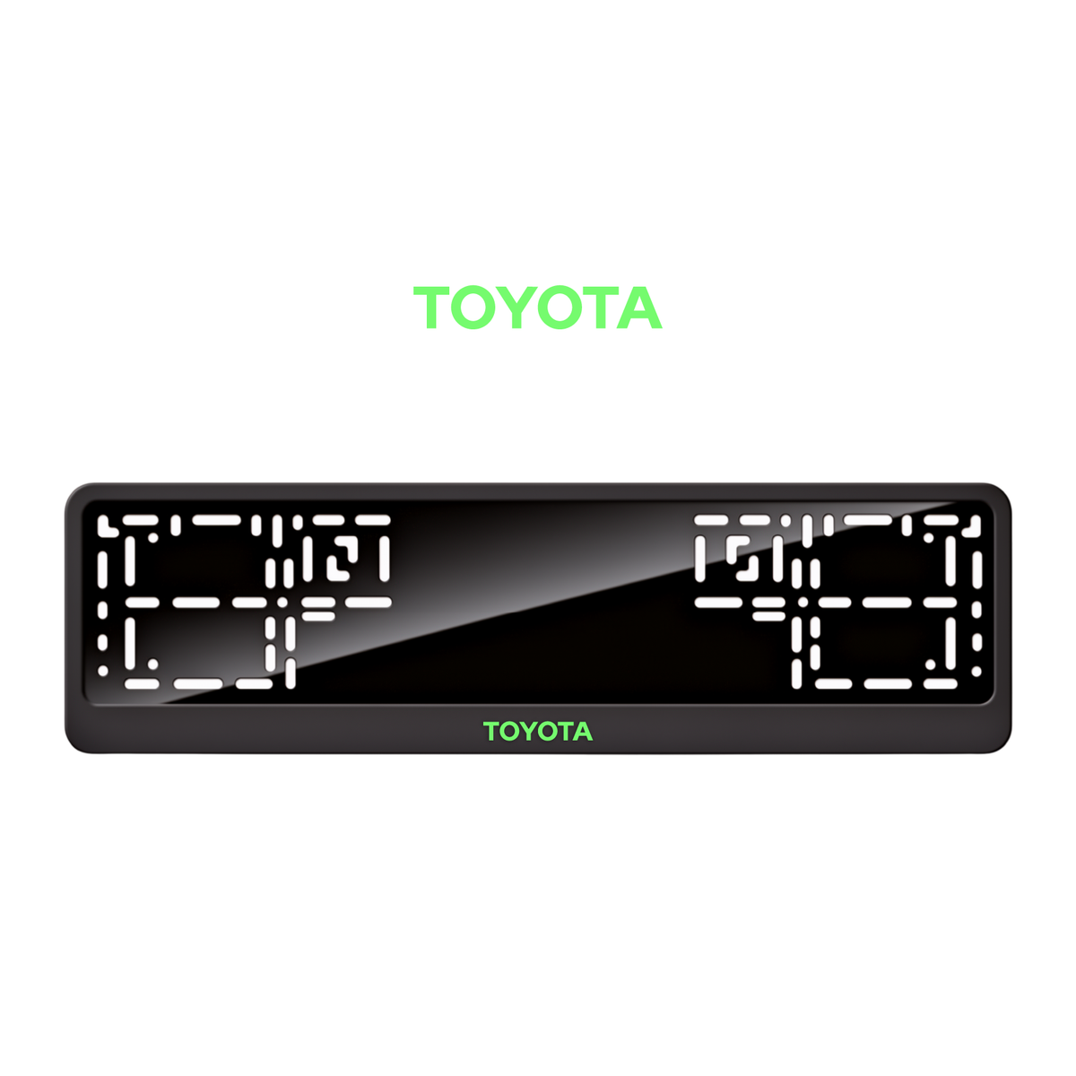 Cadres de plaque d'immatriculation Toyota - Vert néon - CLASSIC