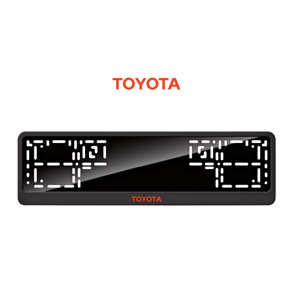 Cadres de plaque d'immatriculation Toyota - Rouge - CLASSIC