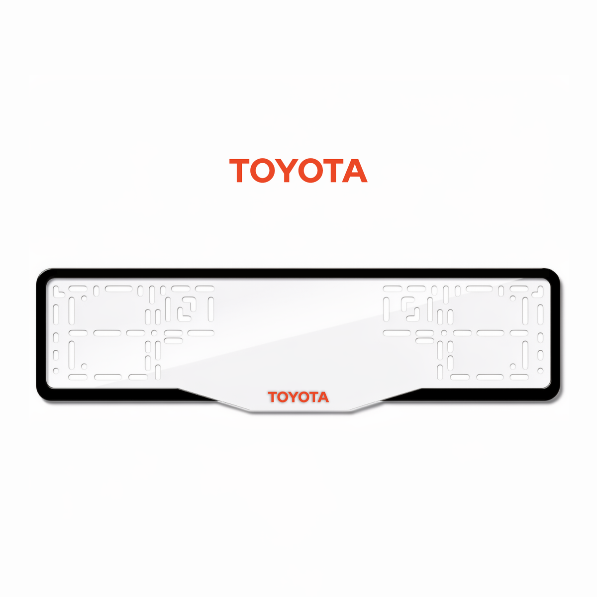 Cadres de plaque d'immatriculation Toyota - Rouge - GLASS