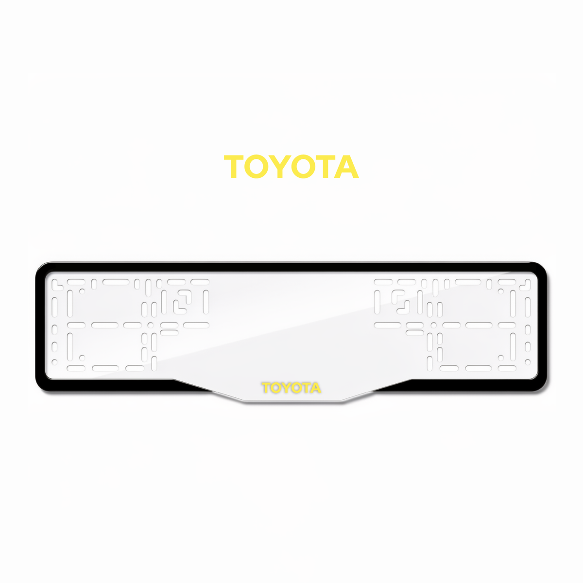 Cadres de plaque d'immatriculation Toyota - Jaune - GLASS