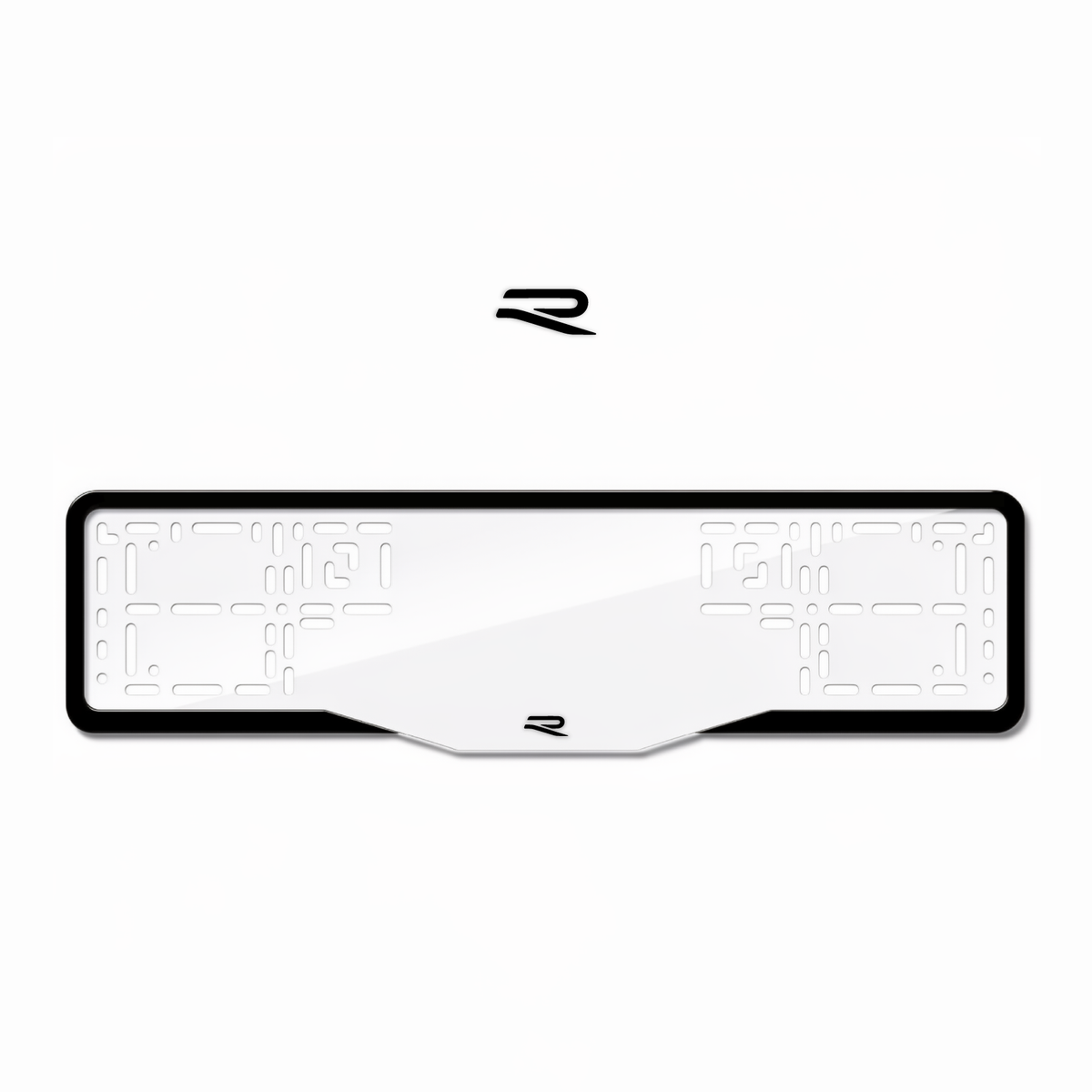 Cadres de plaque d'immatriculation R Line - Noir - GLASS