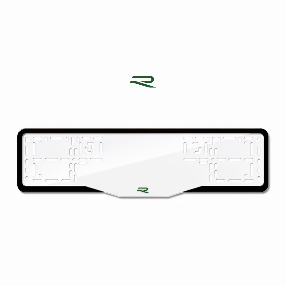 Cadres de plaque d'immatriculation R Line - Vert - GLASS
