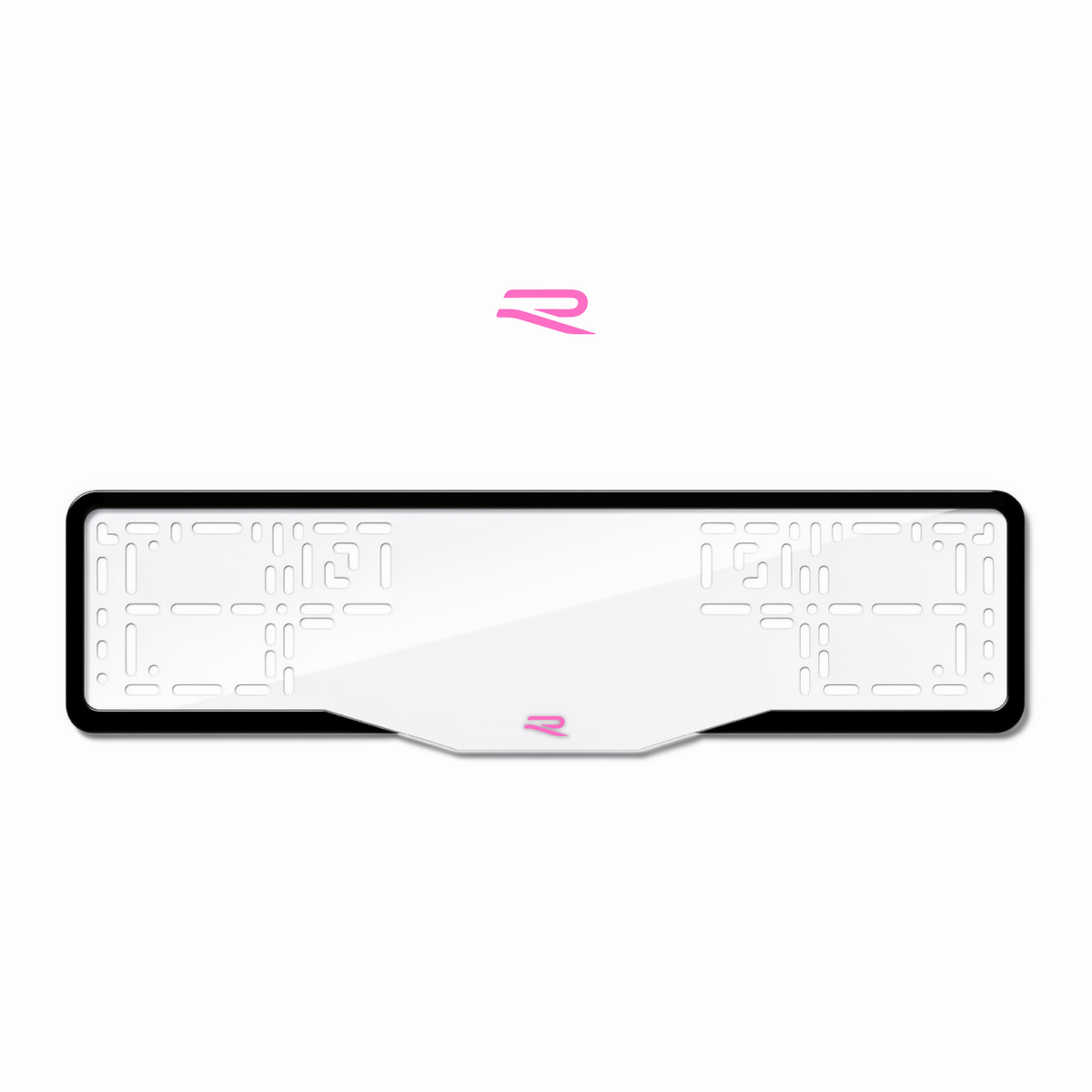 Cadres de plaque d'immatriculation R Line - Rose - GLASS