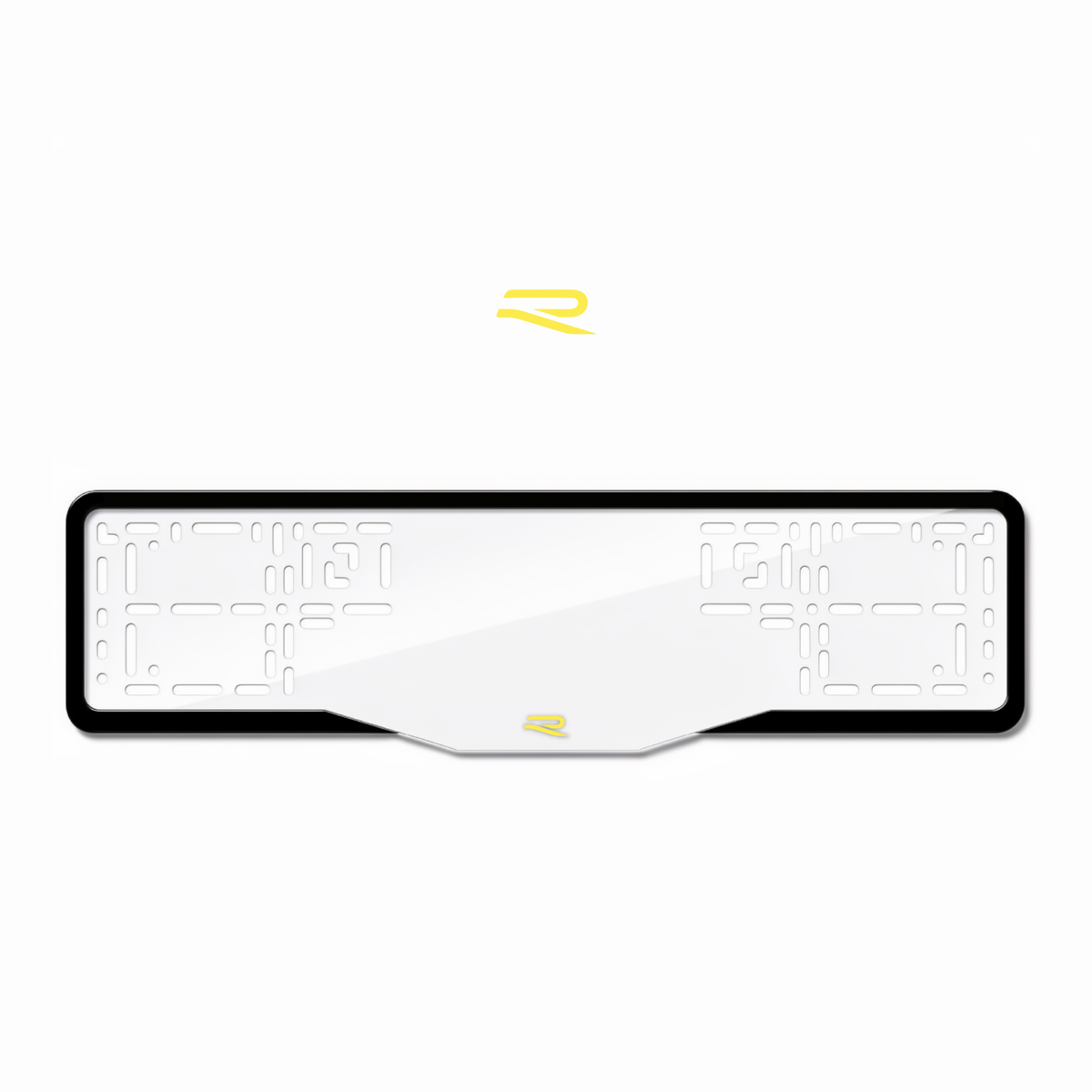 Cadres de plaque d'immatriculation R Line - Jaune - GLASS