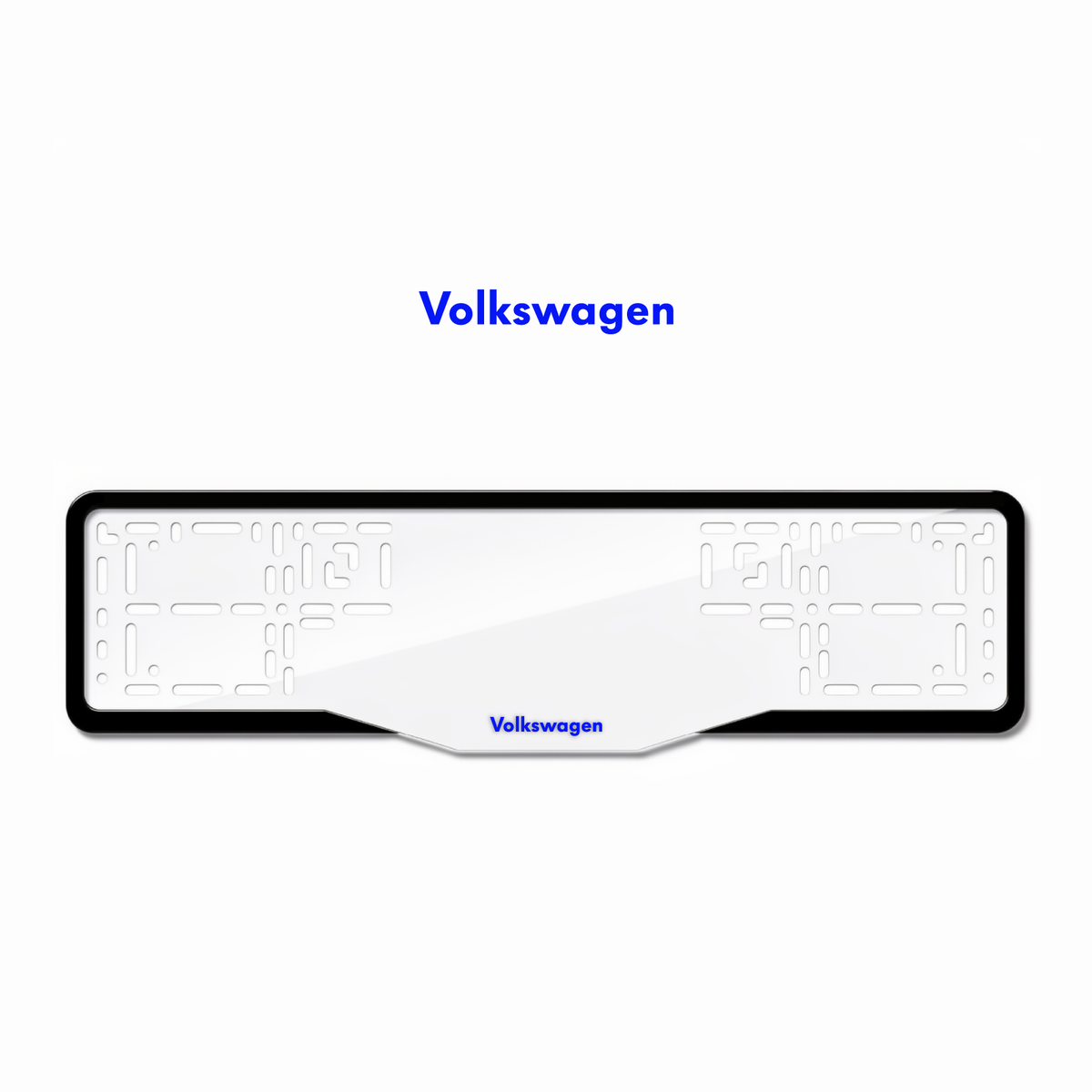 Cadres de plaque d'immatriculation Volkswagen - Bleu - GLASS