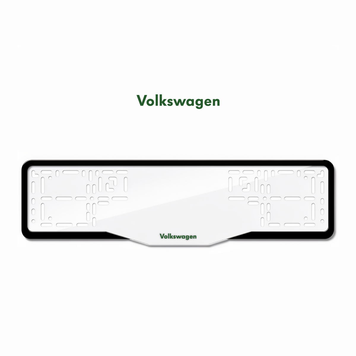 Cadres de plaque d'immatriculation Volkswagen - Vert - GLASS