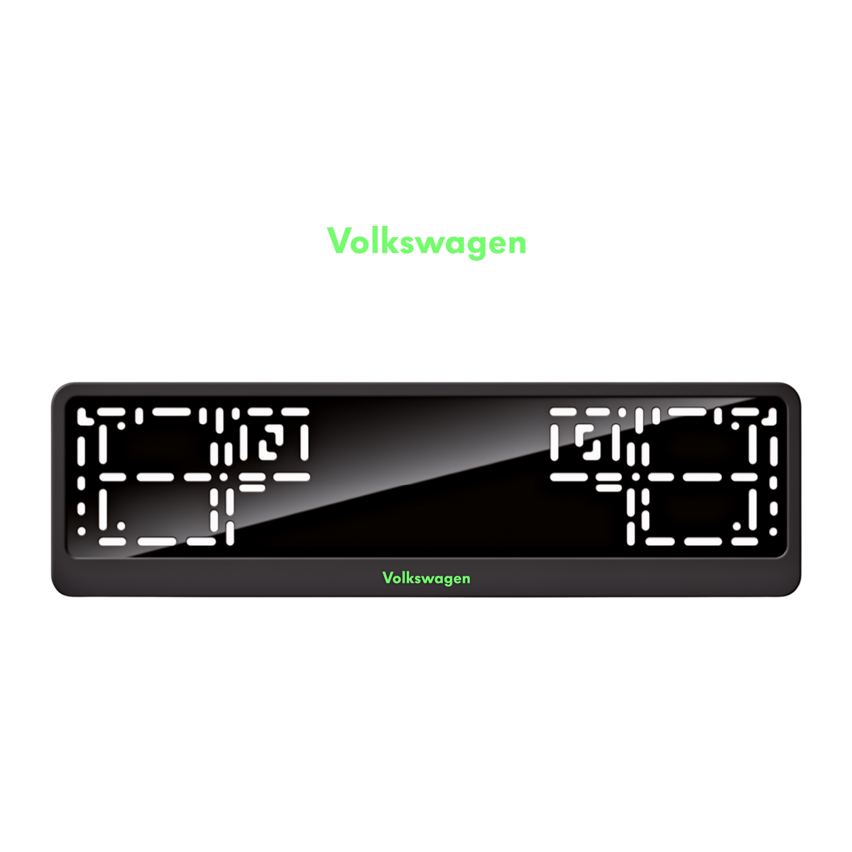 Cadres de plaque d'immatriculation Volkswagen - Vert néon - CLASSIC