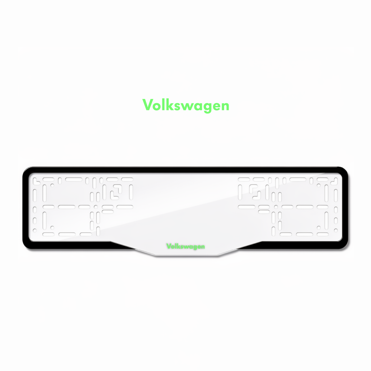 Cadres de plaque d'immatriculation Volkswagen - Vert néon - GLASS