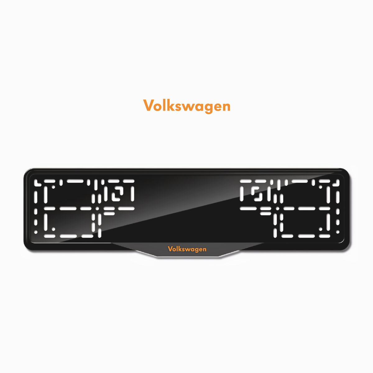 Cadres de plaque d'immatriculation Volkswagen - Orange Hermès - SATIN