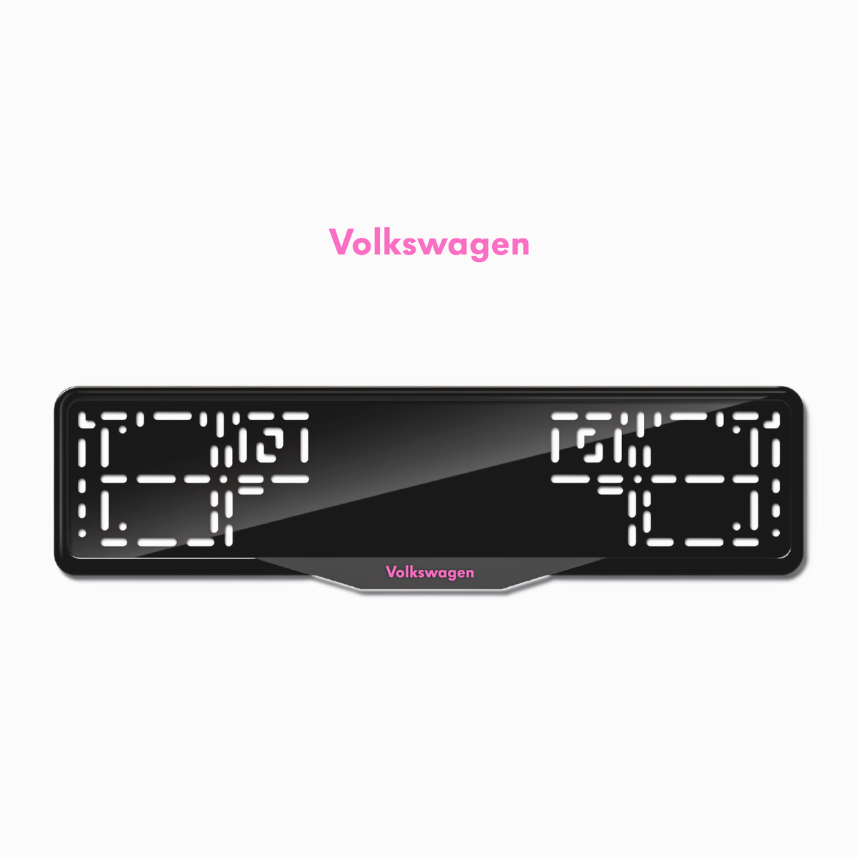 Cadres de plaque d'immatriculation Volkswagen - Rose - SATIN