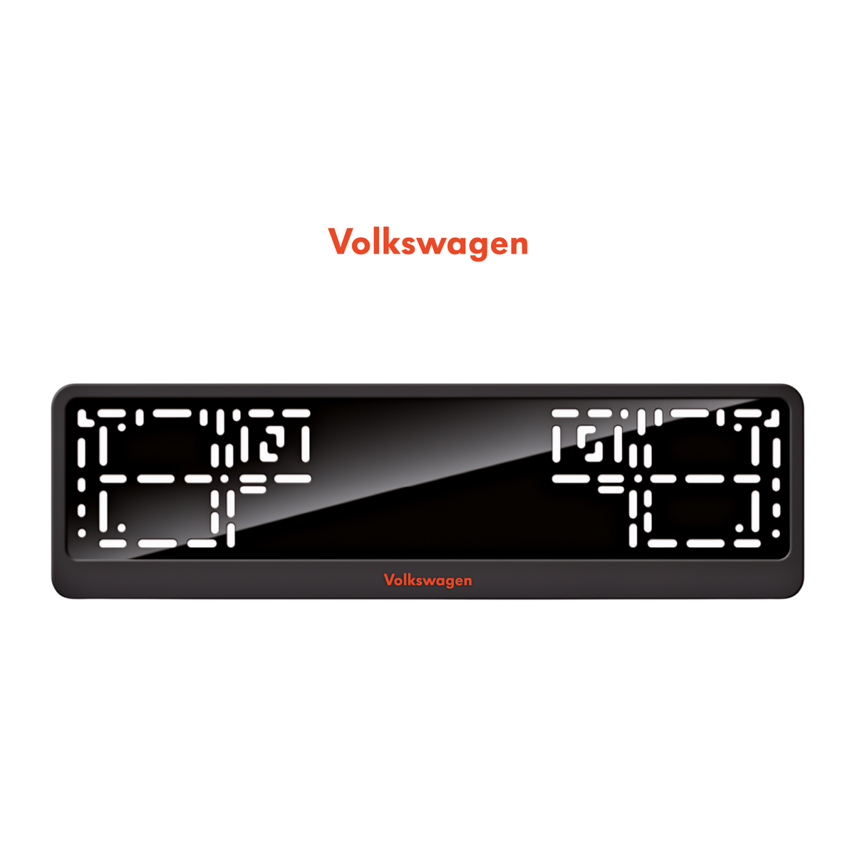 Cadres de plaque d'immatriculation Volkswagen - Rouge - CLASSIC