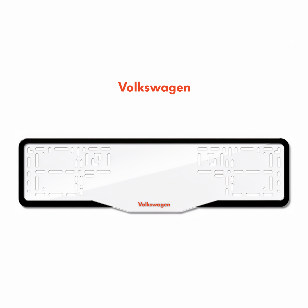 Cadres de plaque d'immatriculation Volkswagen - Rouge - GLASS