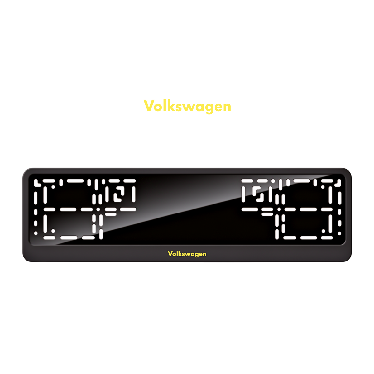 Cadres de plaque d'immatriculation Volkswagen - Jaune - CLASSIC