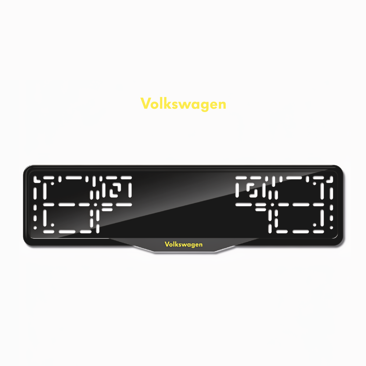 Cadres de plaque d'immatriculation Volkswagen - Jaune - SATIN