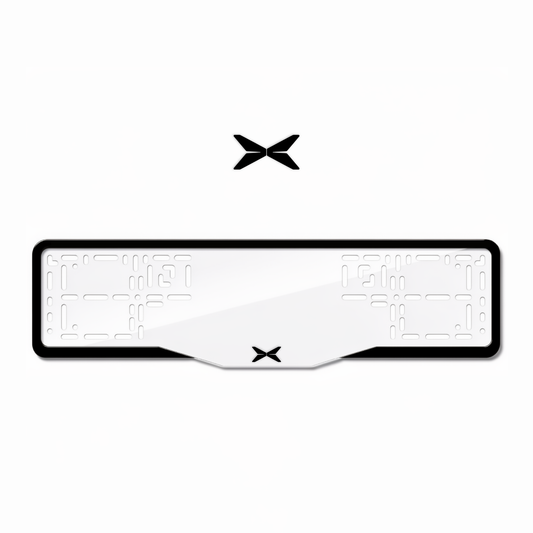 Cadres de plaque d'immatriculation X Logo - Noir - GLASS