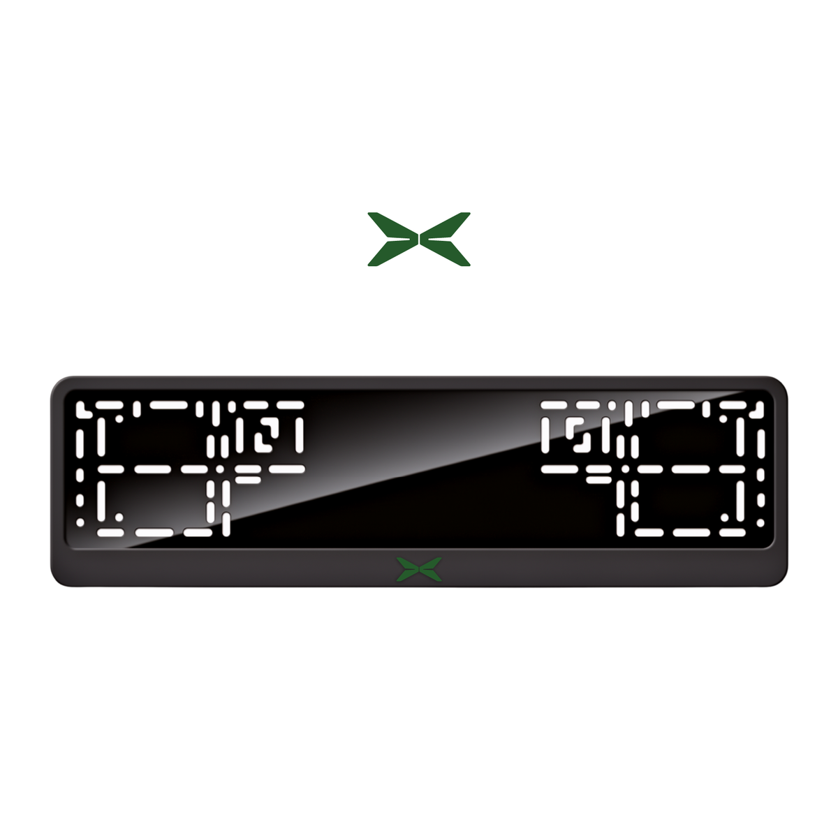 Cadres de plaque d'immatriculation X Logo - Vert - CLASSIC