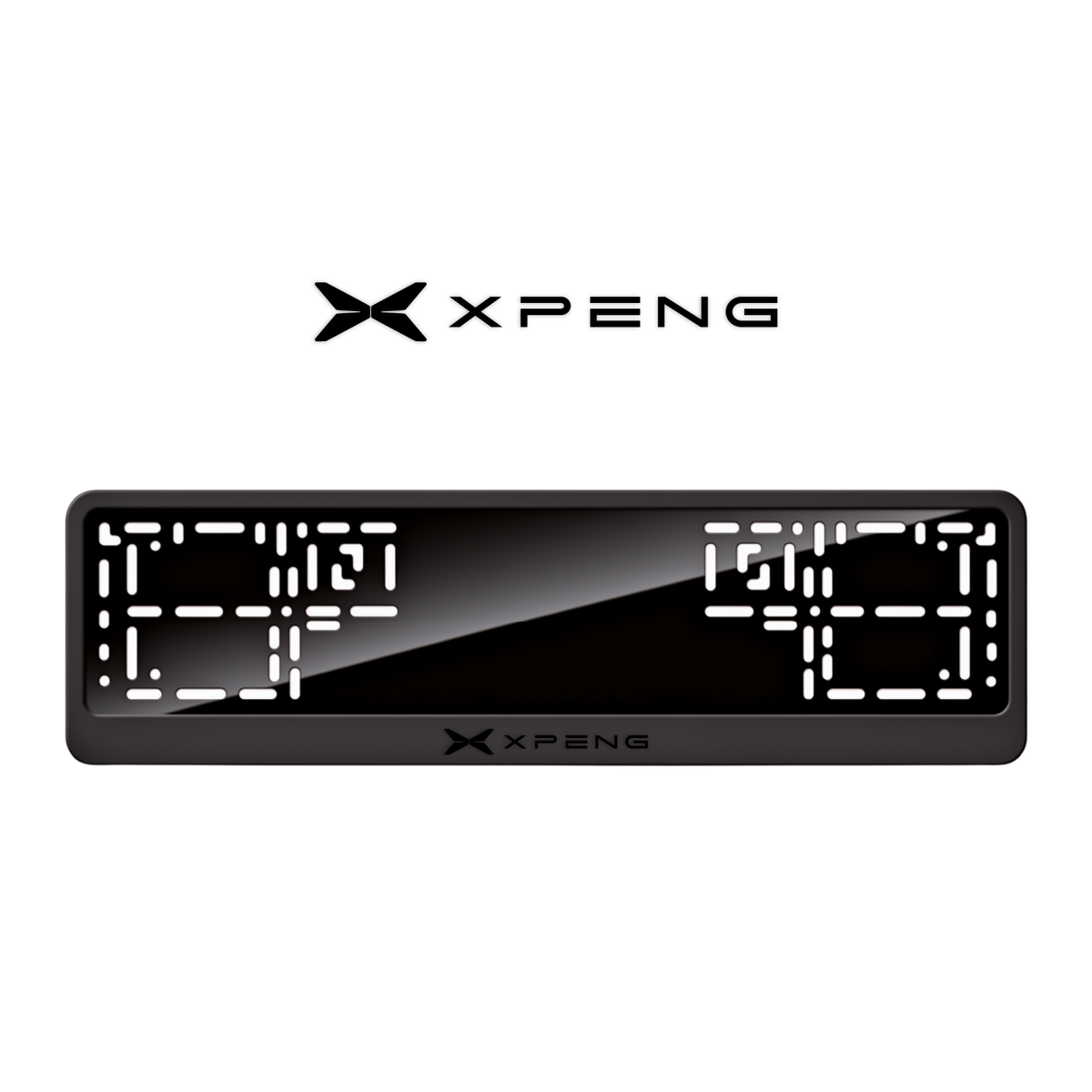 Cadres de plaque d'immatriculation XPeng - Noir - CLASSIC