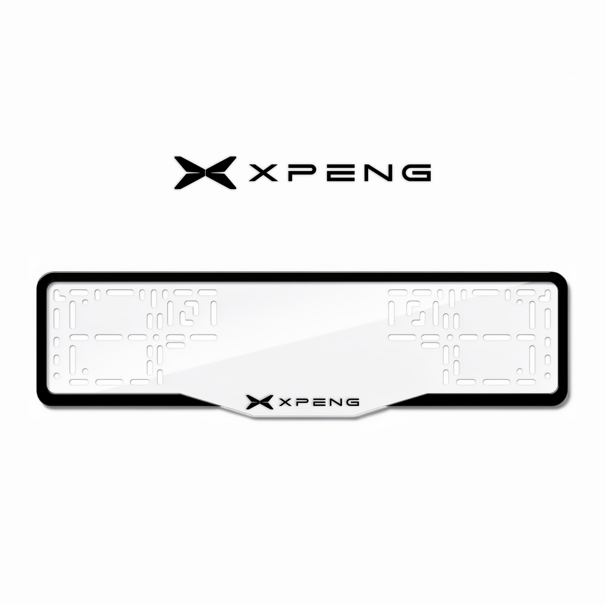 Cadres de plaque d'immatriculation XPeng - Noir - GLASS
