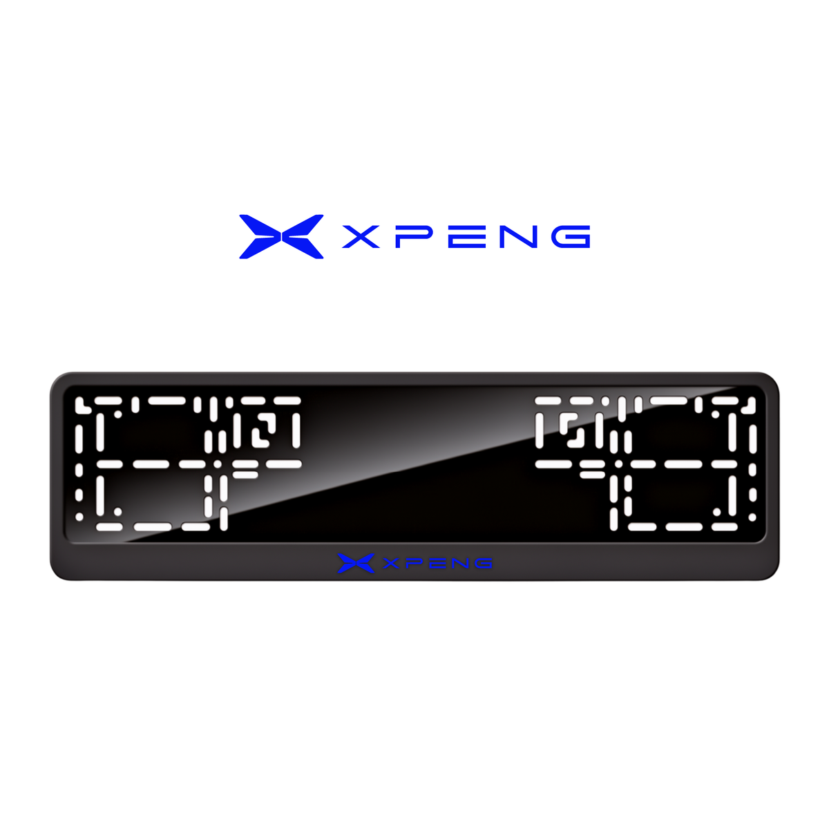 Cadres de plaque d'immatriculation XPeng - Bleu - CLASSIC