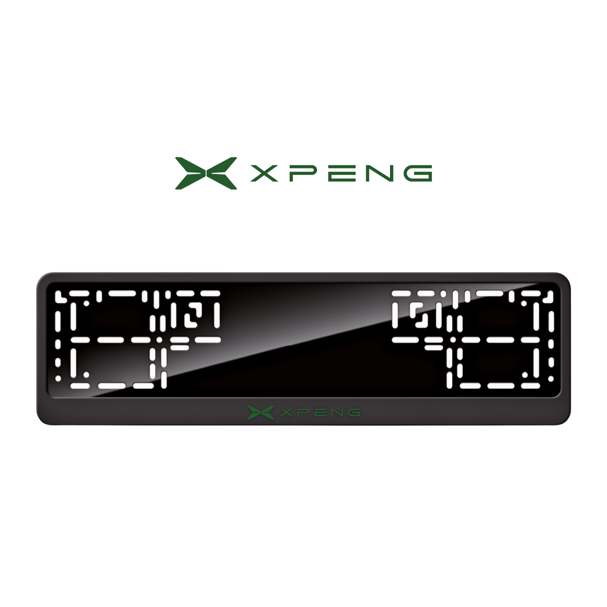 Cadres de plaque d'immatriculation XPeng - Vert - CLASSIC