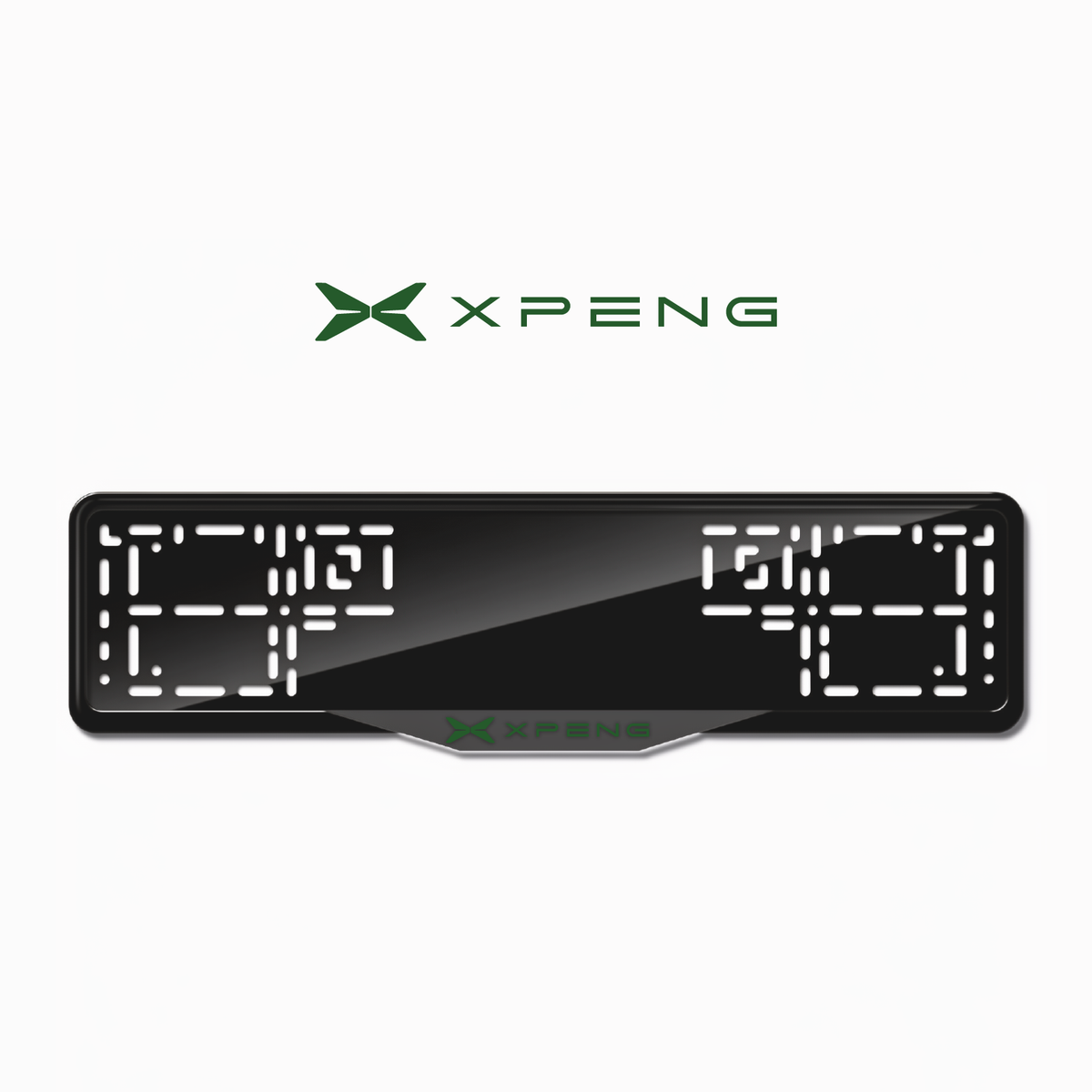 Cadres de plaque d'immatriculation XPeng - Vert - SATIN