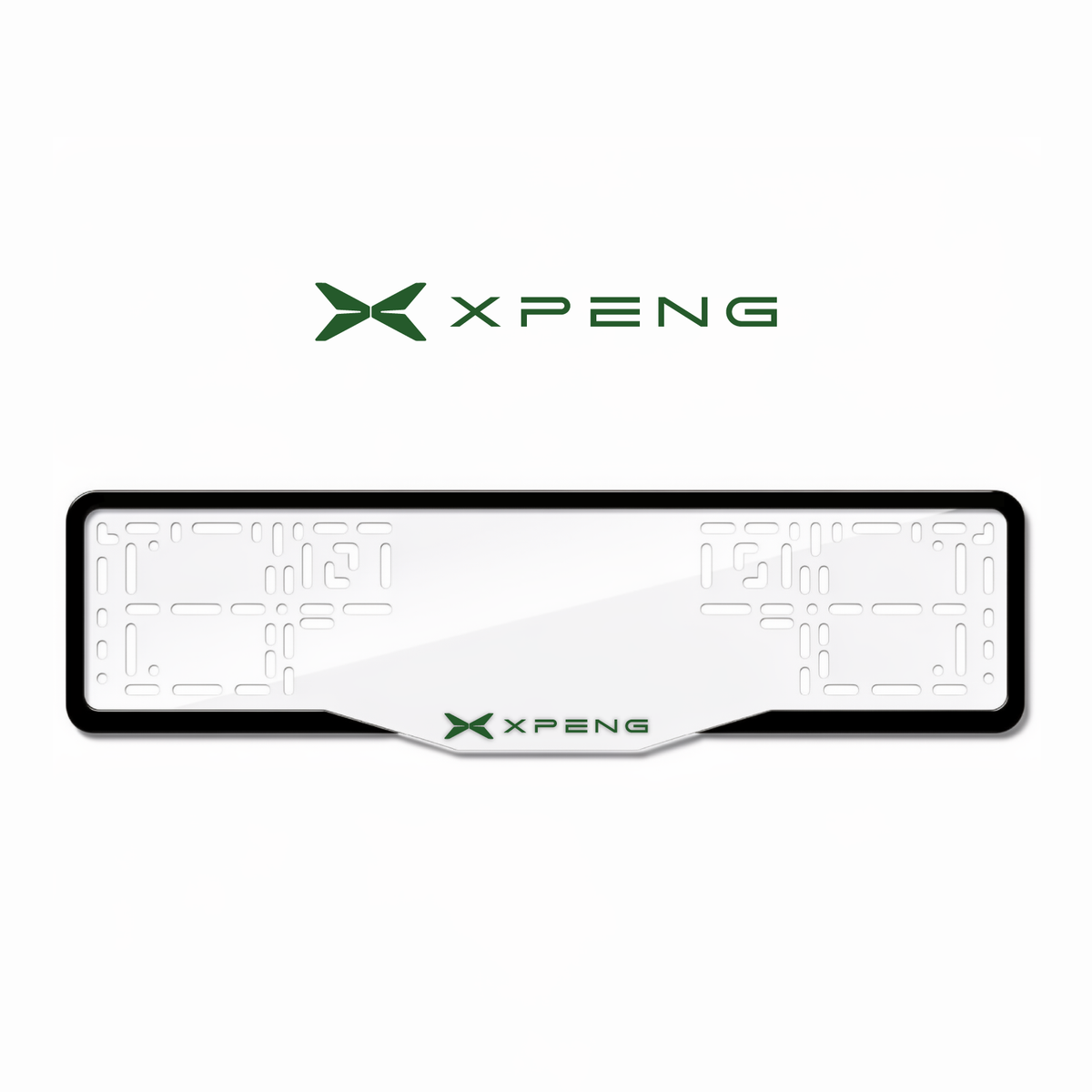 Cadres de plaque d'immatriculation XPeng - Vert - GLASS