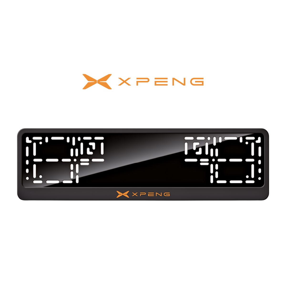 Cadres de plaque d'immatriculation XPeng - Orange Hermès - CLASSIC