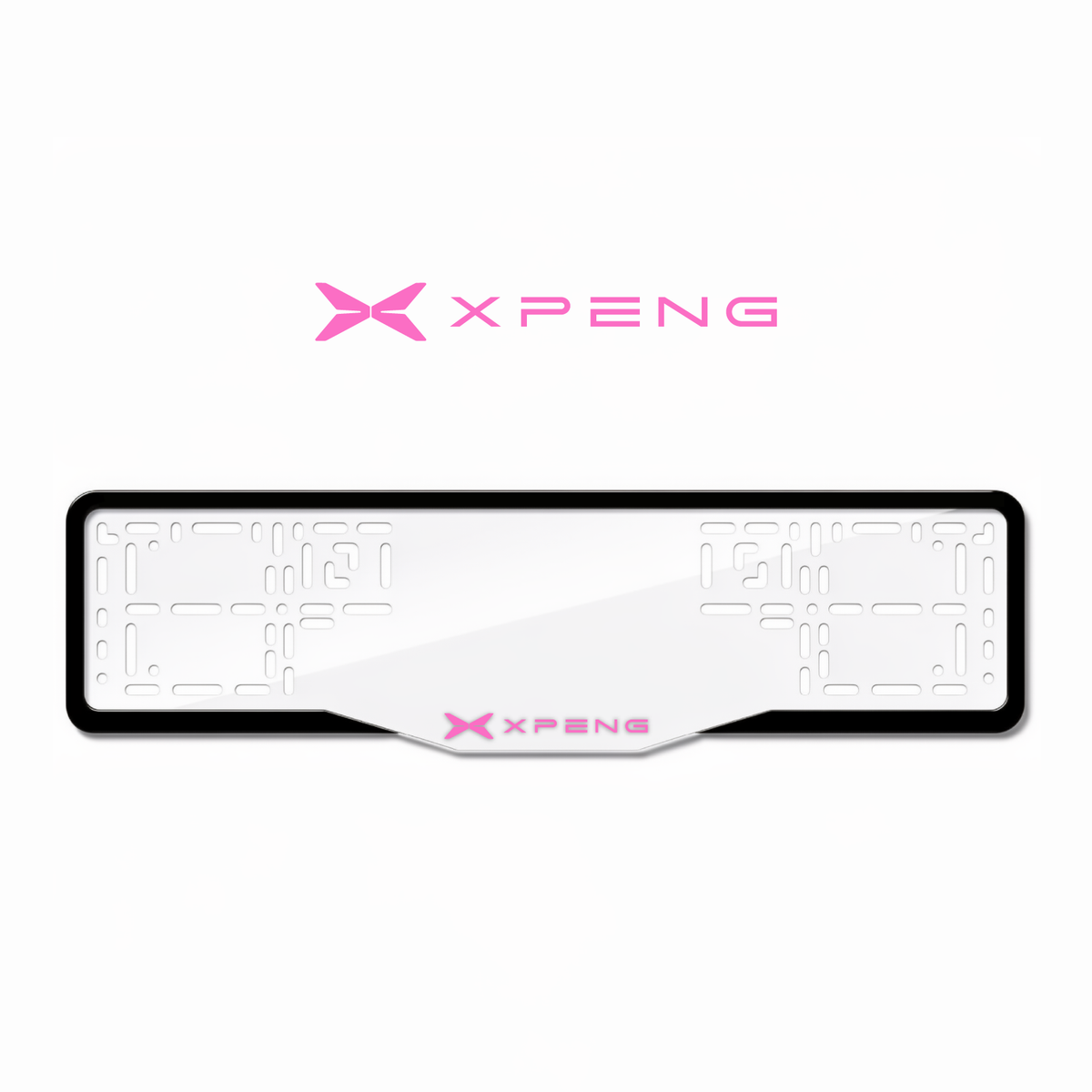 Cadres de plaque d'immatriculation XPeng - Rose - GLASS