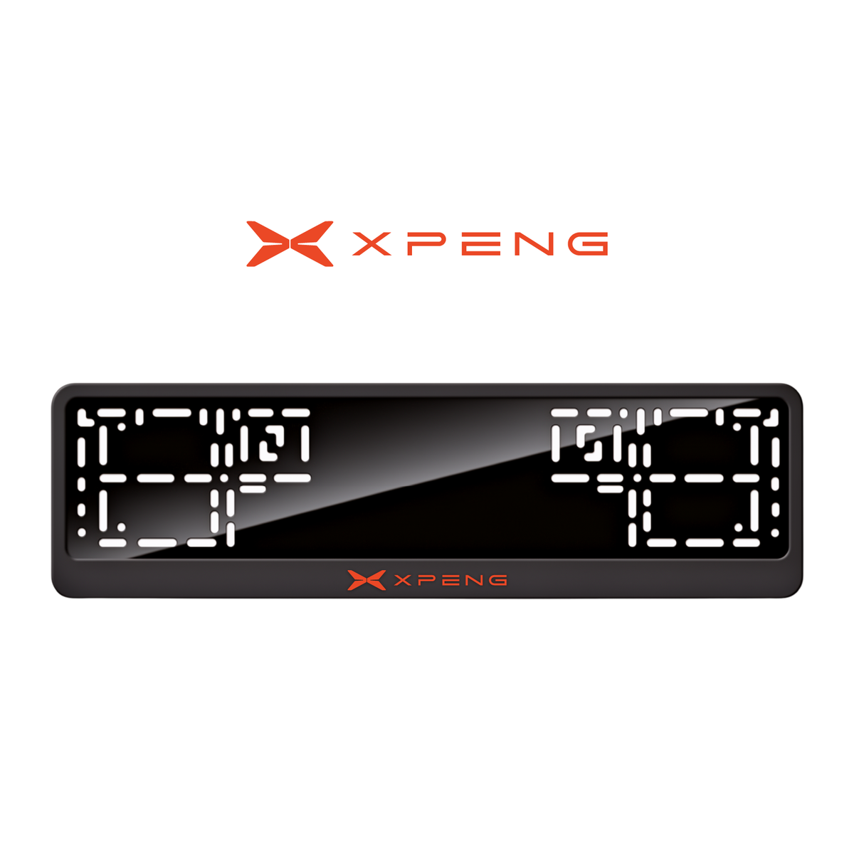 Cadres de plaque d'immatriculation XPeng - Rouge - CLASSIC