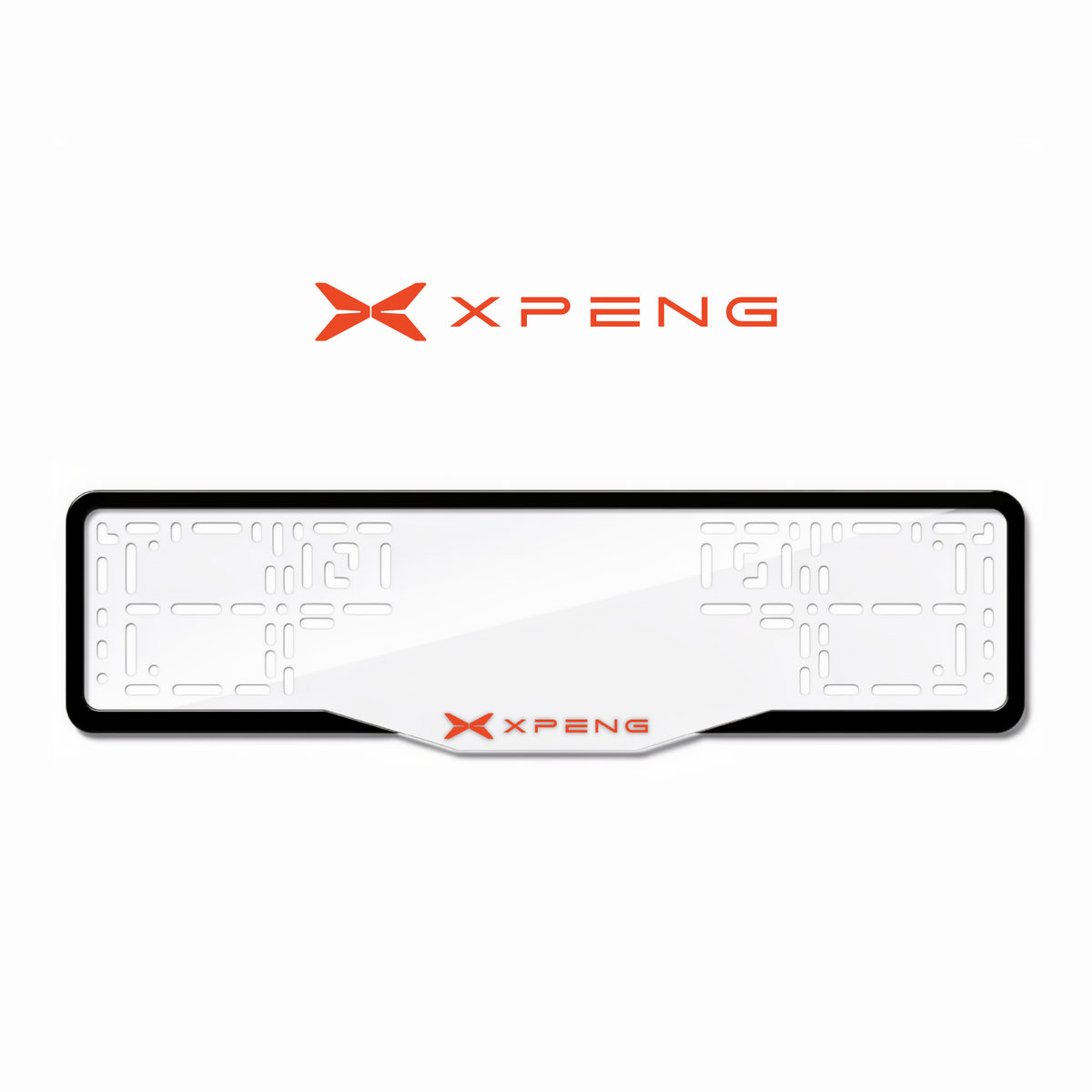 Cadres de plaque d'immatriculation XPeng - Rouge - GLASS