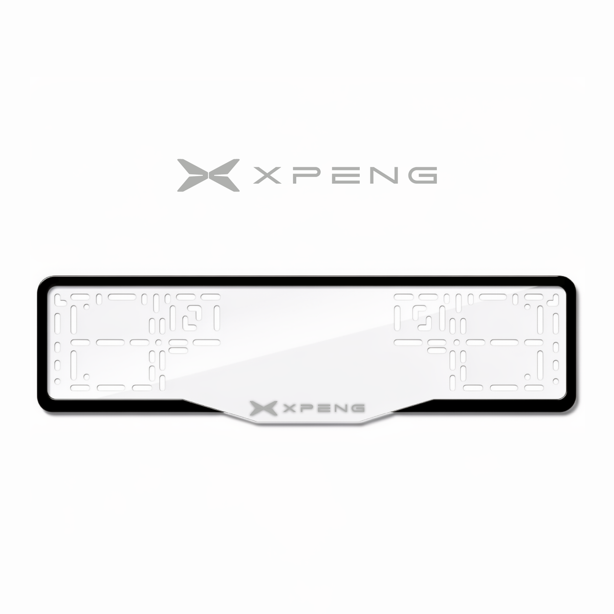 Cadres de plaque d'immatriculation XPeng - Gris - GLASS