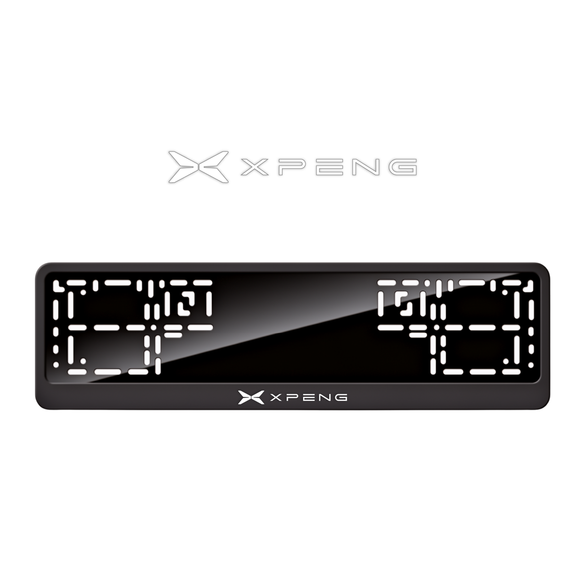 Cadres de plaque d'immatriculation XPeng - Blanc - CLASSIC