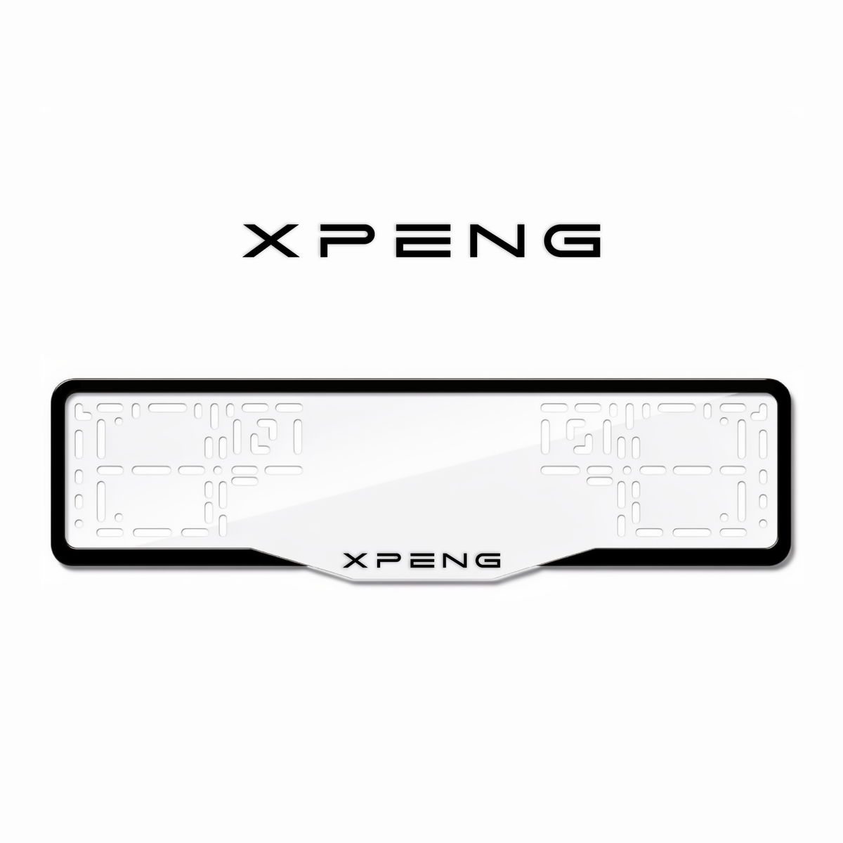 Cadres de plaque d'immatriculation XPeng - Noir - GLASS
