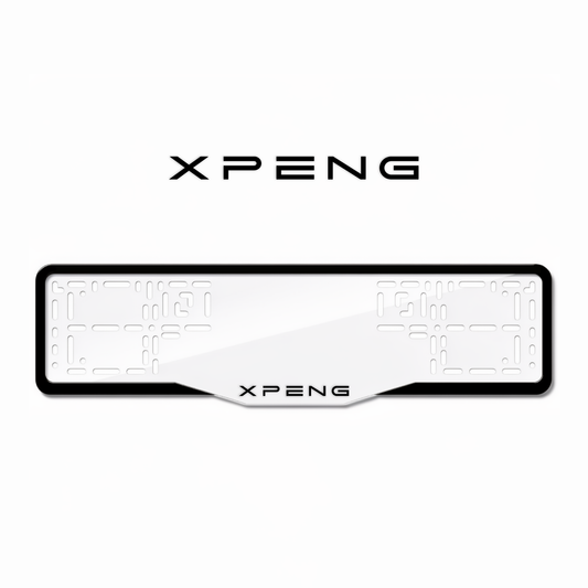 Cadres de plaque d'immatriculation XPeng - Noir - GLASS