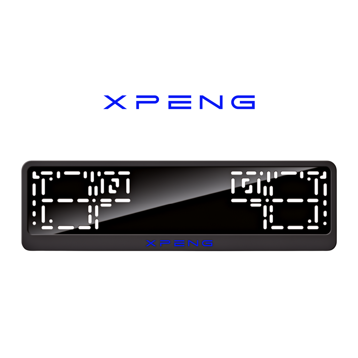 Cadres de plaque d'immatriculation XPeng - Bleu - CLASSIC