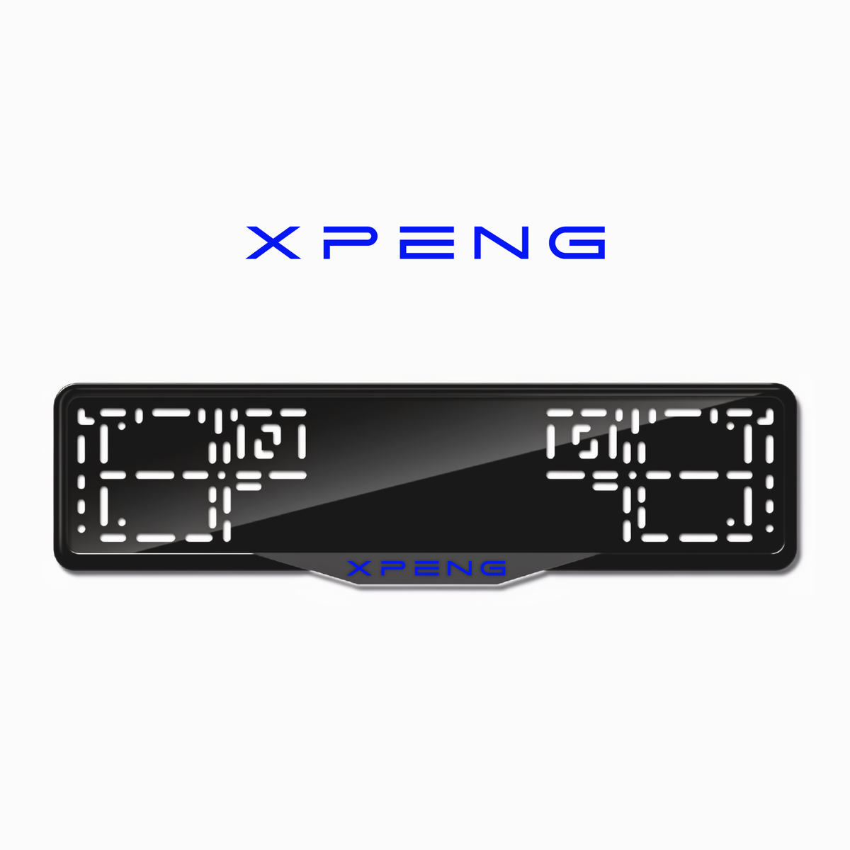 Cadres de plaque d'immatriculation XPeng - Bleu - SATIN