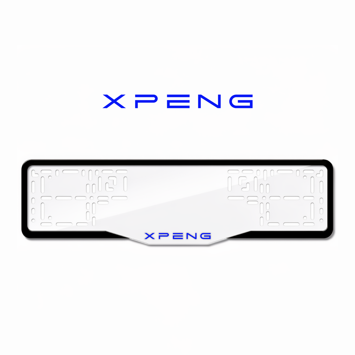 Cadres de plaque d'immatriculation XPeng - Bleu - GLASS