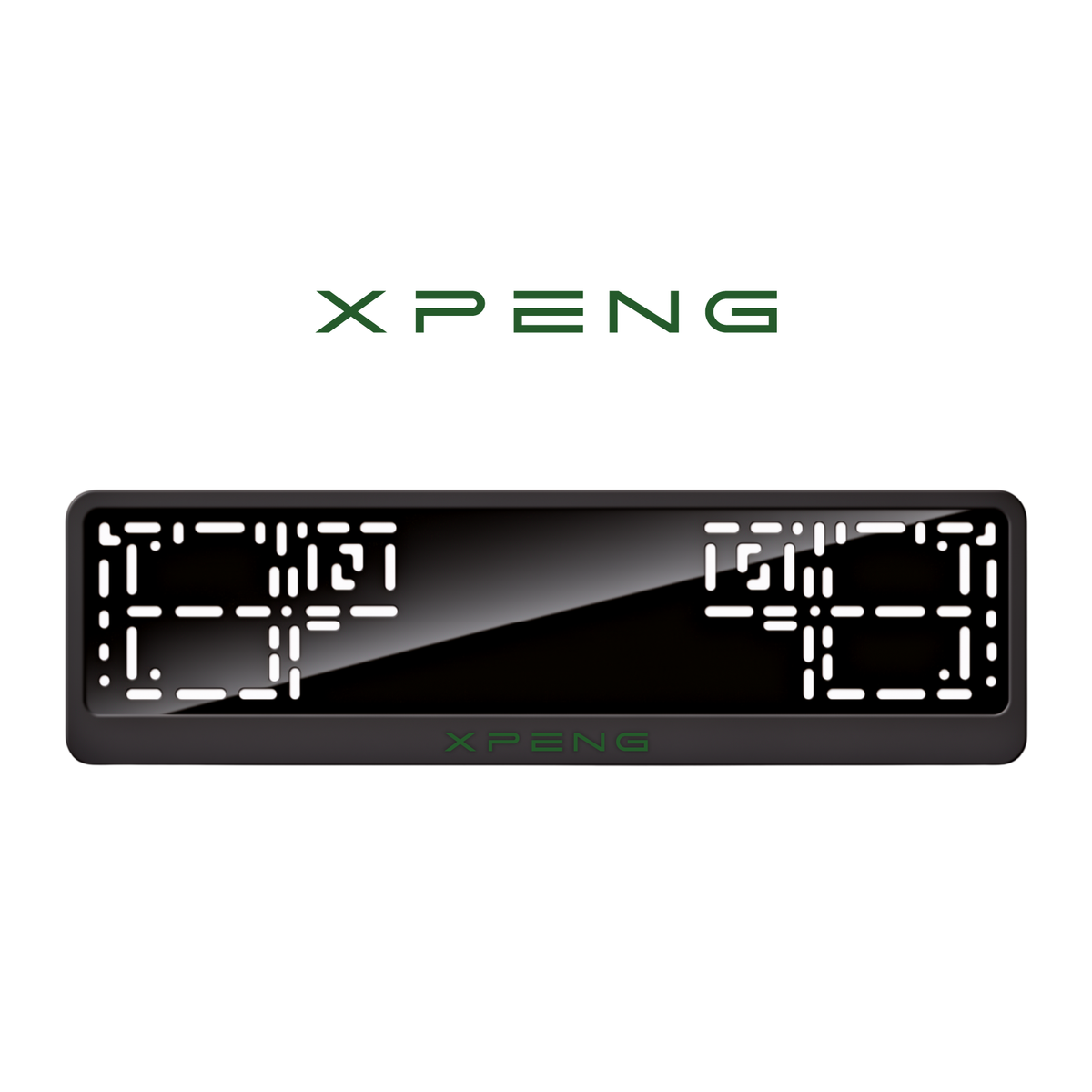Cadres de plaque d'immatriculation XPeng - Vert - CLASSIC