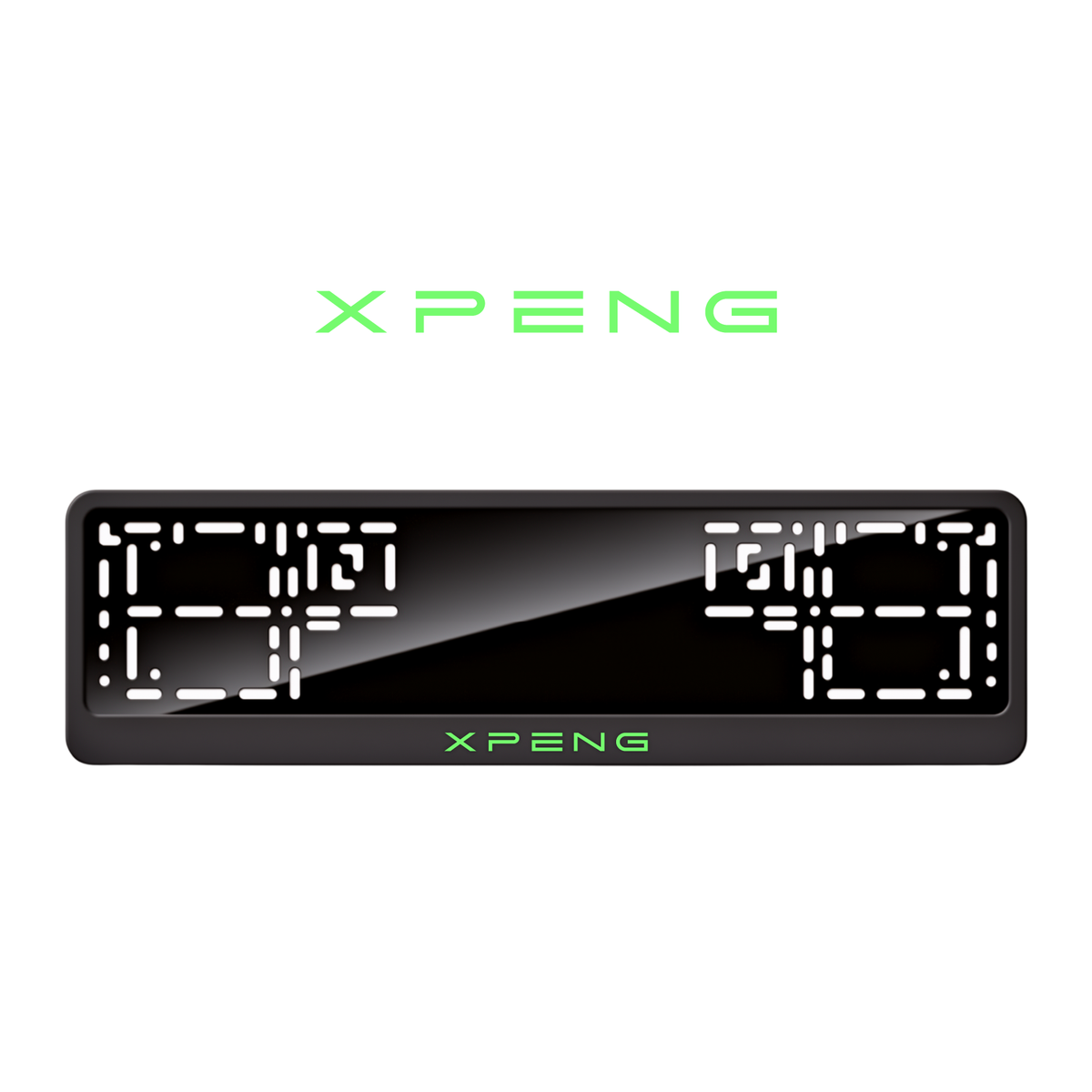 Cadres de plaque d'immatriculation XPeng - Vert néon - CLASSIC