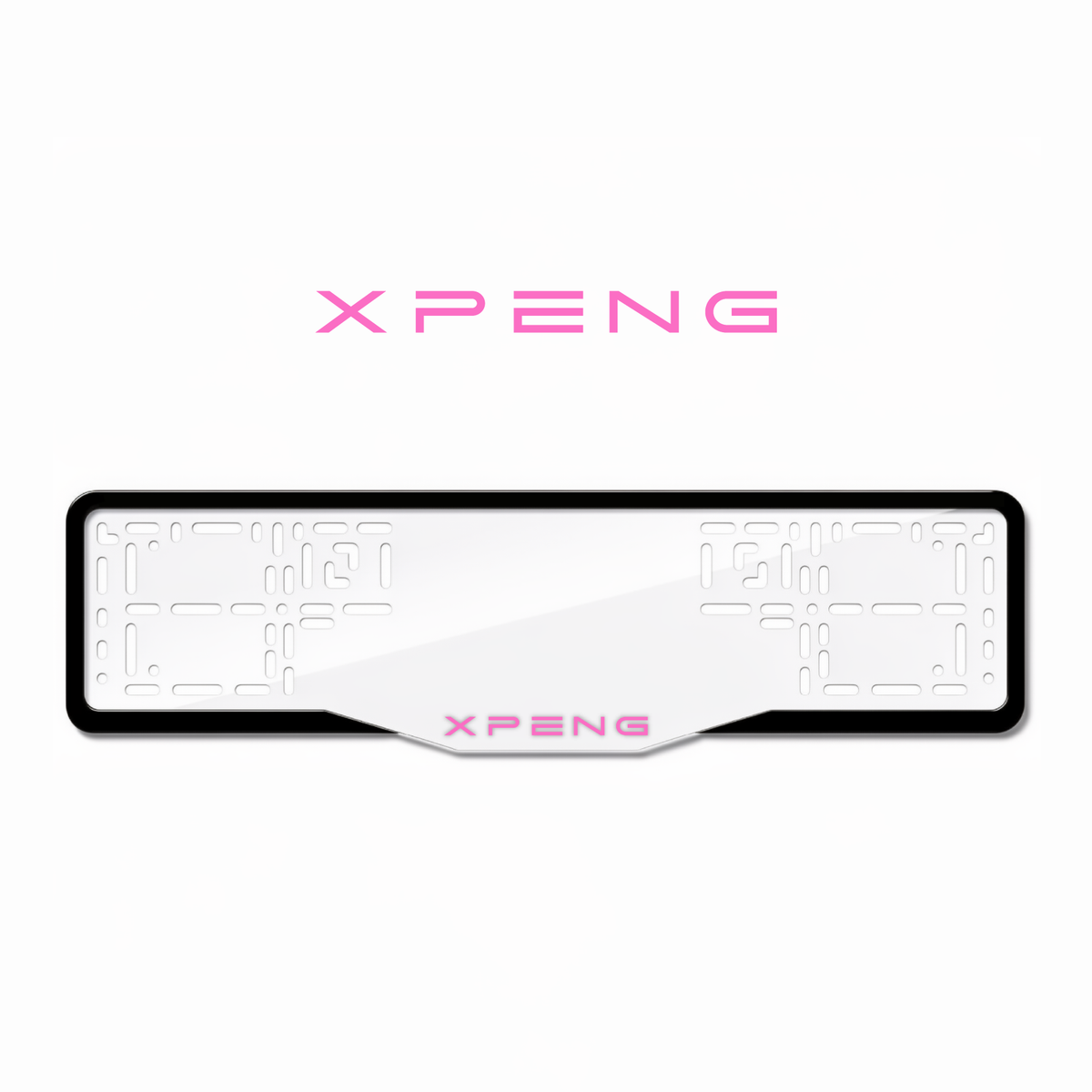 Cadres de plaque d'immatriculation XPeng - Rose - GLASS