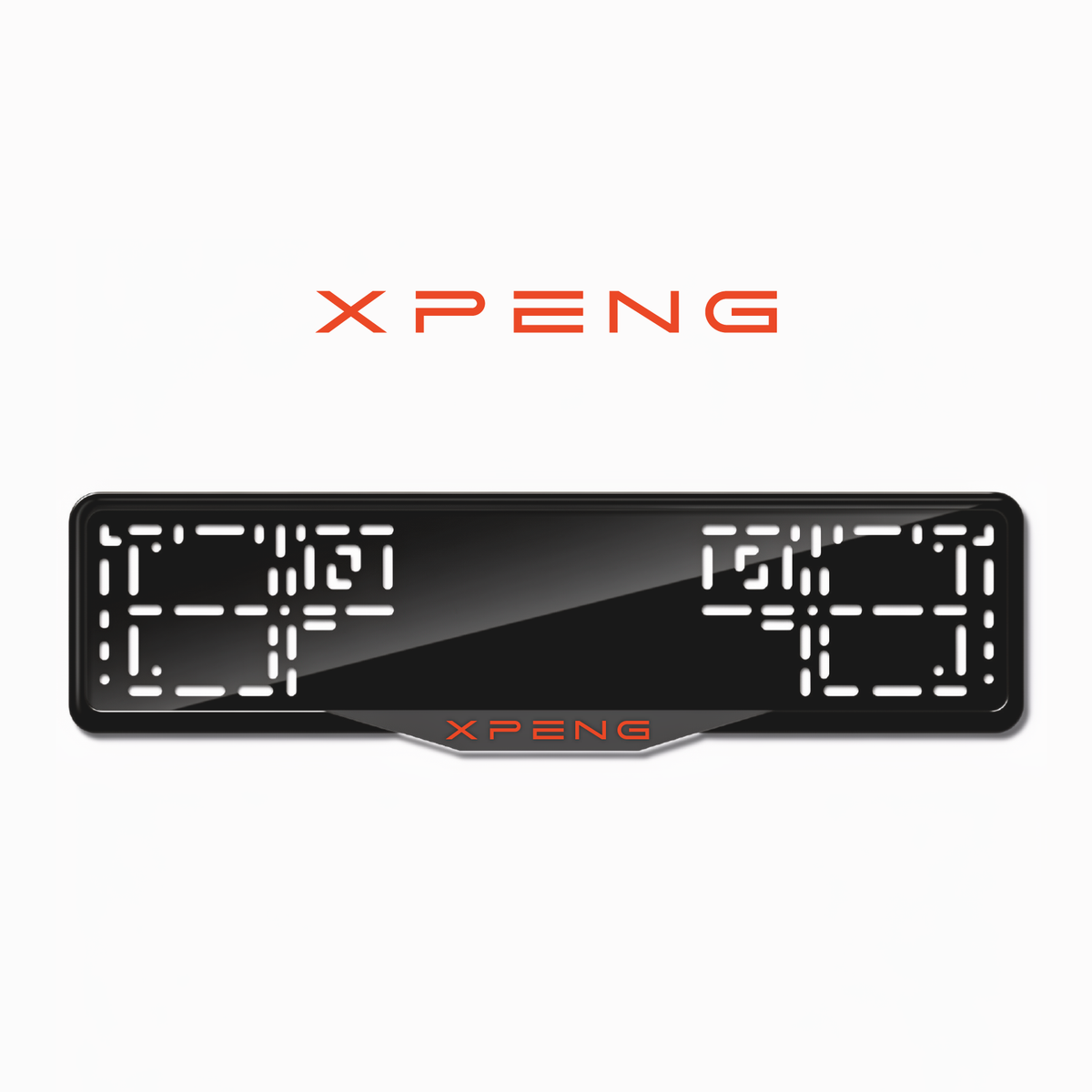 Cadres de plaque d'immatriculation XPeng - Rouge - SATIN