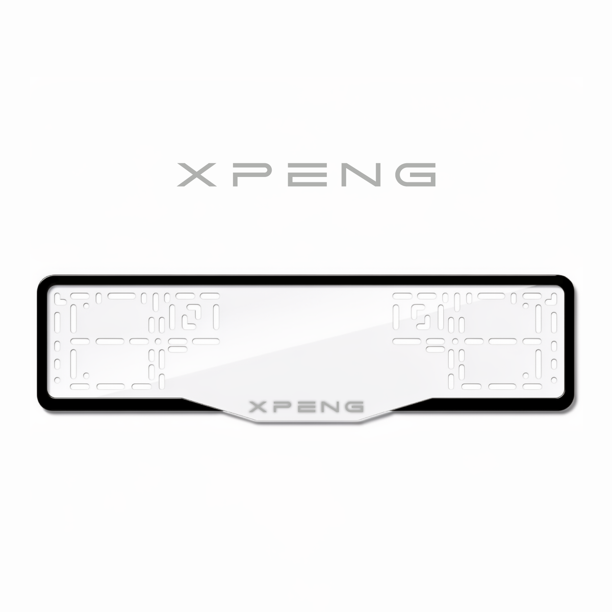 Cadres de plaque d'immatriculation XPeng - Gris - GLASS