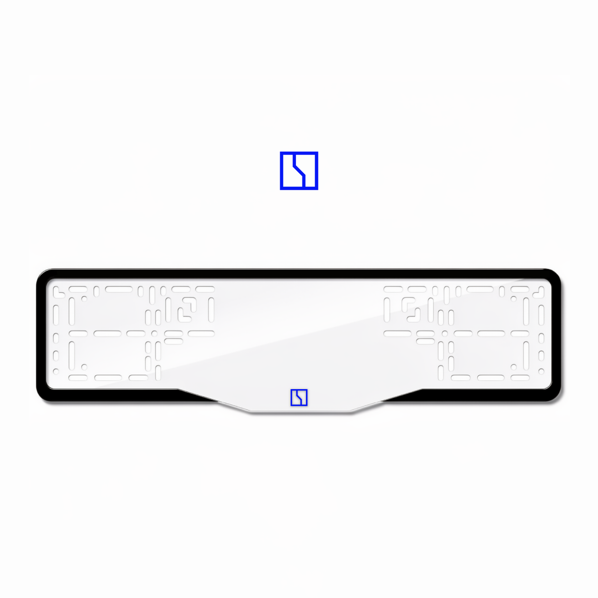 Cadres de plaque d'immatriculation Zeekr Logo - Bleu - GLASS