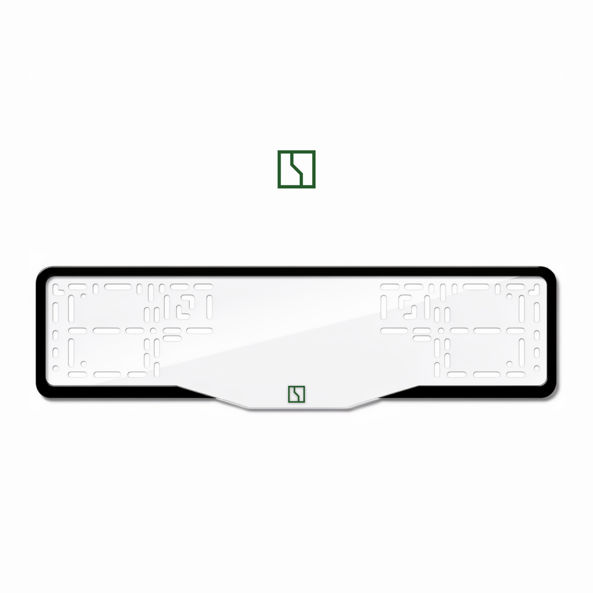 Cadres de plaque d'immatriculation Zeekr Logo - Vert - GLASS