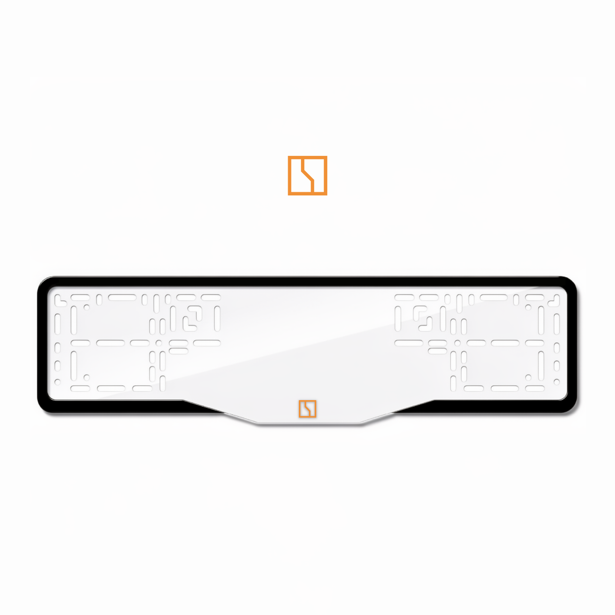 Cadres de plaque d'immatriculation Zeekr Logo - Orange Hermès - GLASS